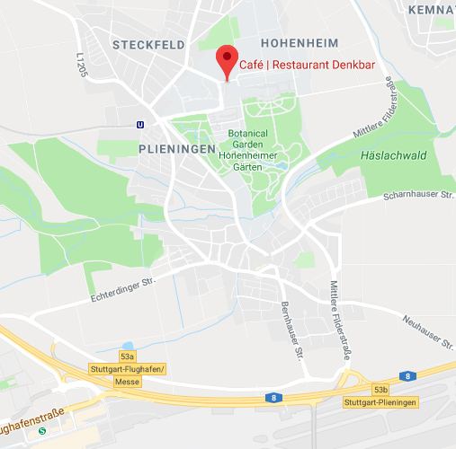 Kartenausschnitt: Lage der Denkbar in Stuttgart-Hohenheim