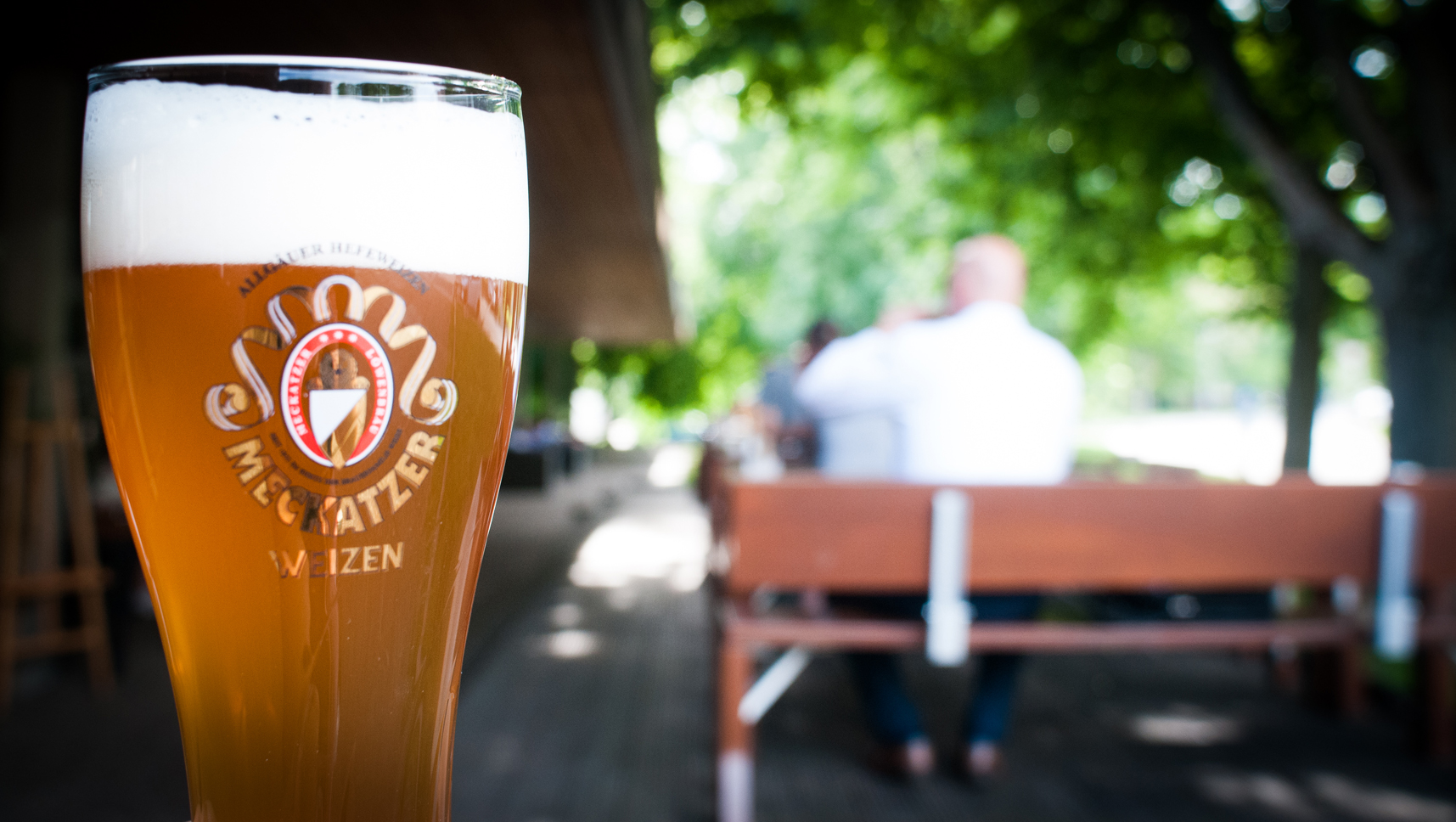 Meckatzer Weizen auf der Terrasse der Denkbar